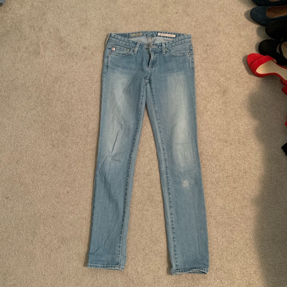 AG low rise cigarette jeans
